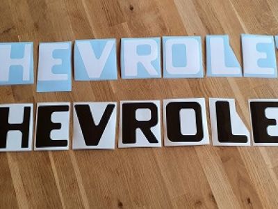 1947-1987 Chevrolet tailgate stickers (stepside)