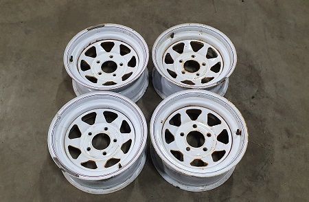 4 x stalen velg, grote chevy steek